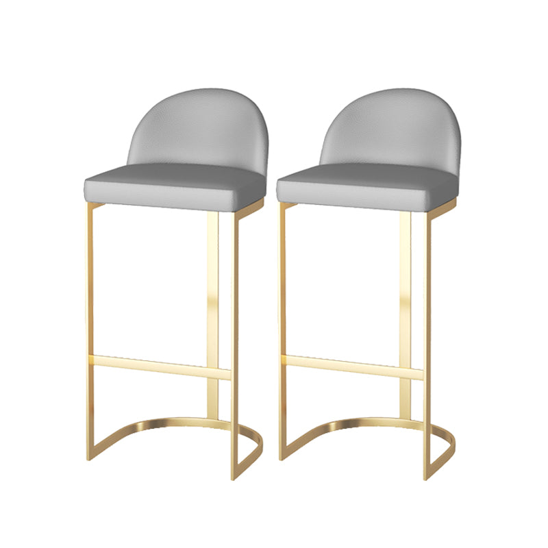 Modern Armless Counter-height Stool with Upholstered and Metal for Restaurant