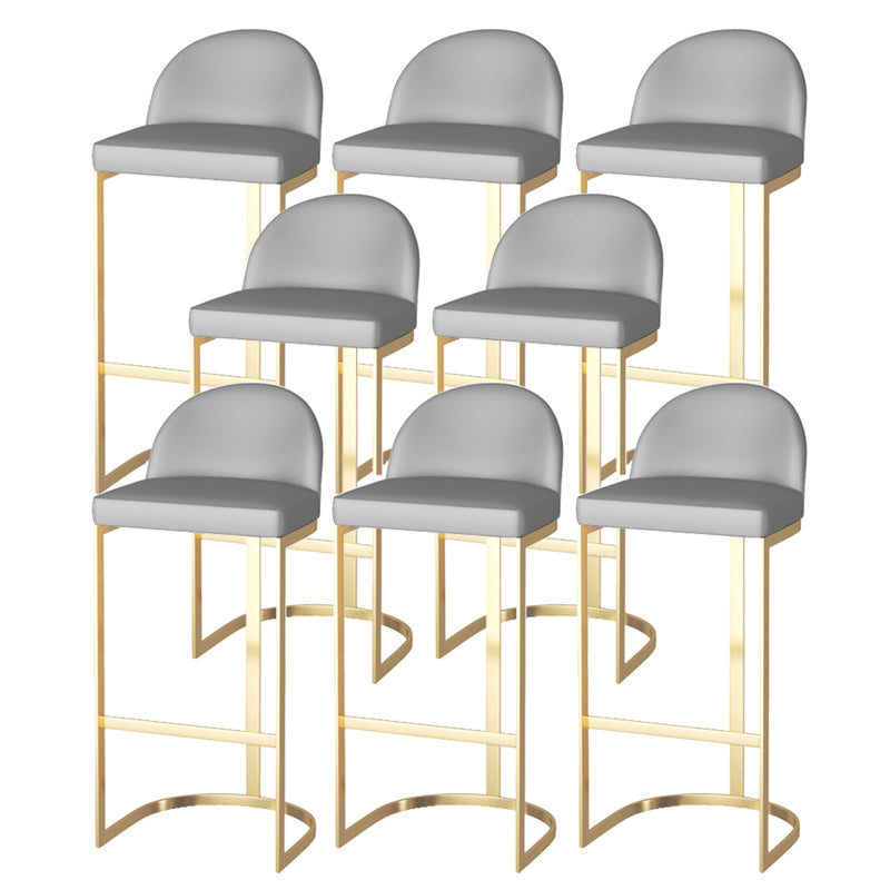 Modern Armless Counter-height Stool with Upholstered and Metal for Restaurant