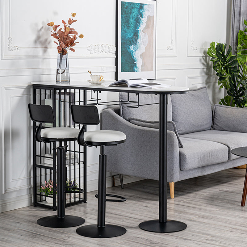 Contemporary Armless Bar & Counter Stool with Adjustable Height
