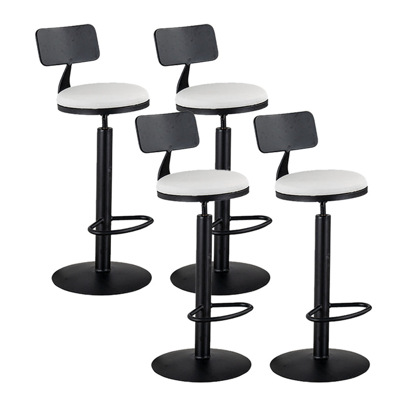 Contemporary Low Back Bar & Counter Stool with Adjustable Height