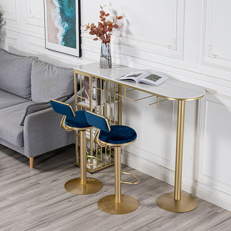 Contemporary Low Back Bar & Counter Stool with Adjustable Height