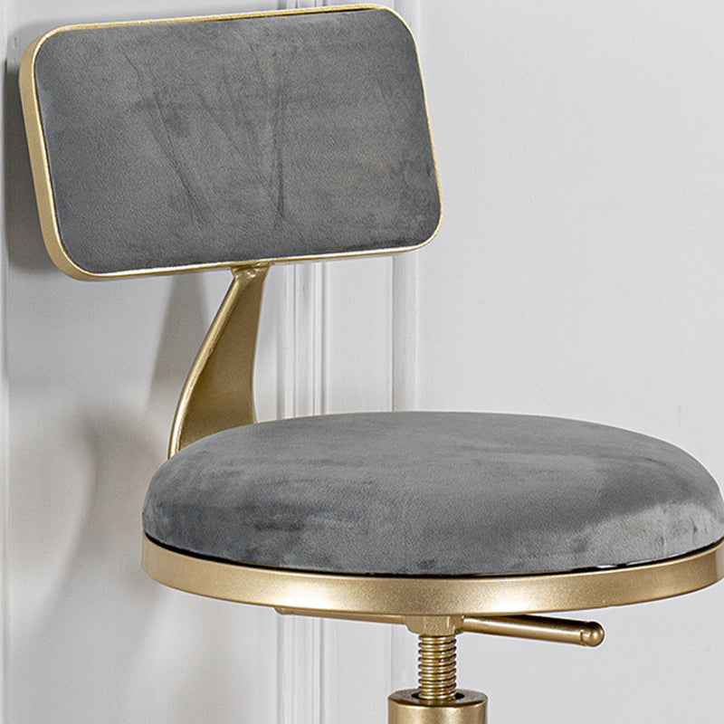 Contemporary Low Back Bar & Counter Stool with Adjustable Height