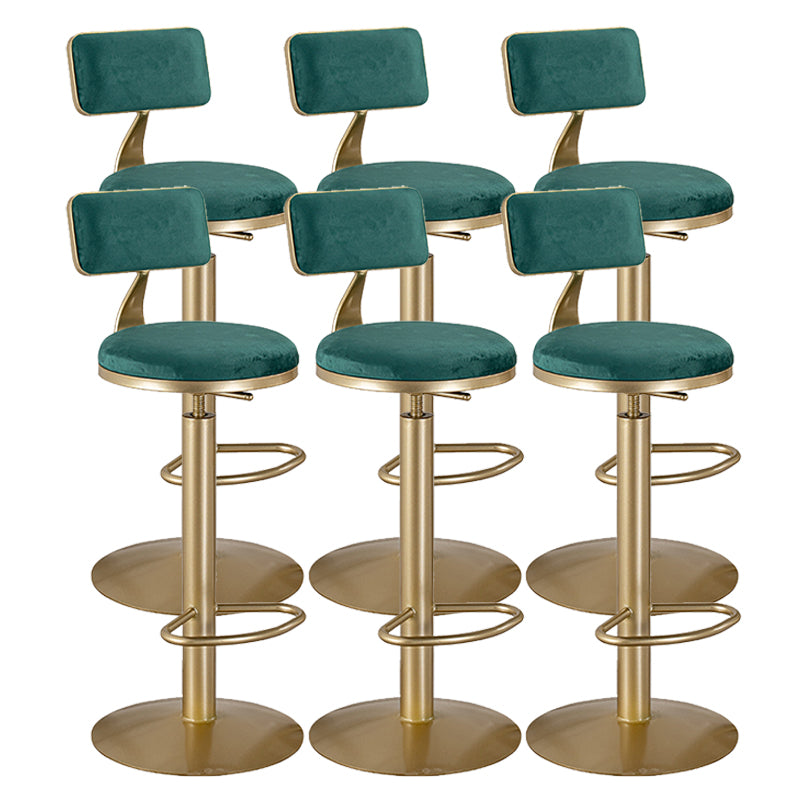 Contemporary Low Back Bar & Counter Stool with Adjustable Height