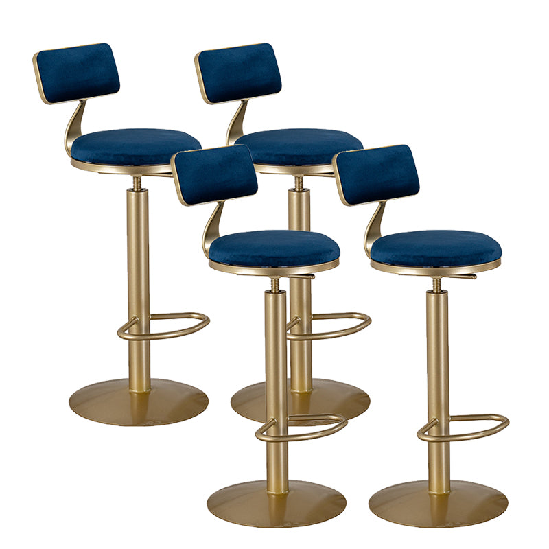 Contemporary Low Back Bar & Counter Stool with Adjustable Height