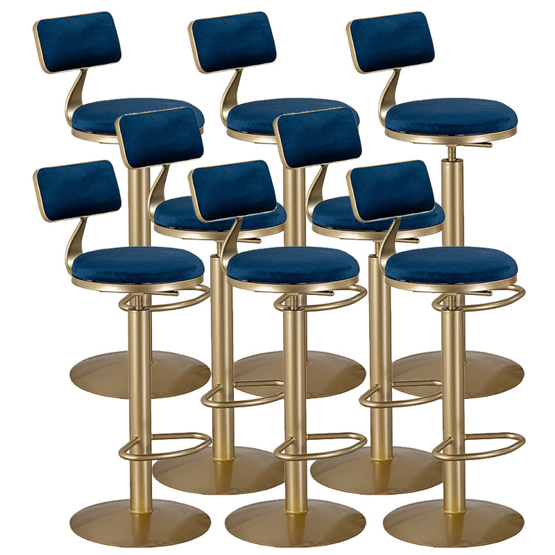Contemporary Low Back Bar & Counter Stool with Adjustable Height