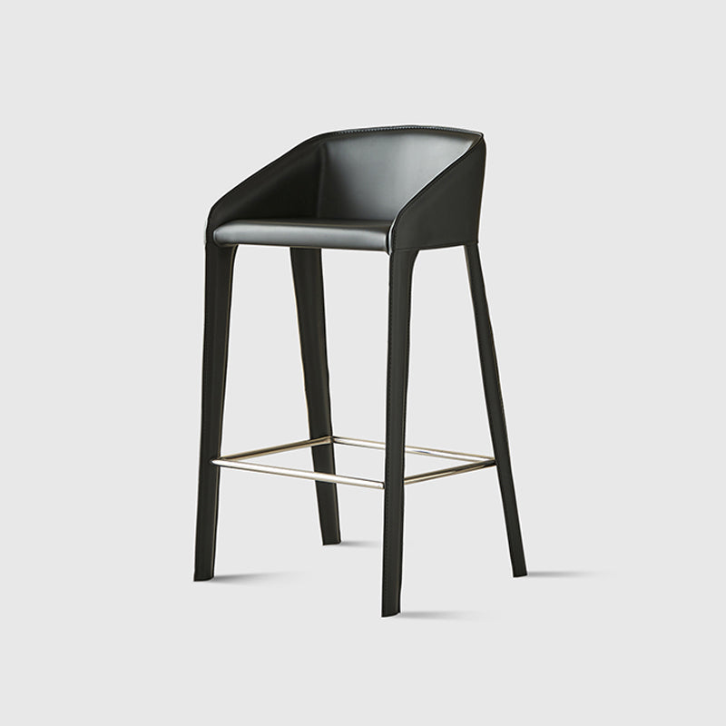 Industrial Indoor Armless Backless Bar Stool with Metal Legs