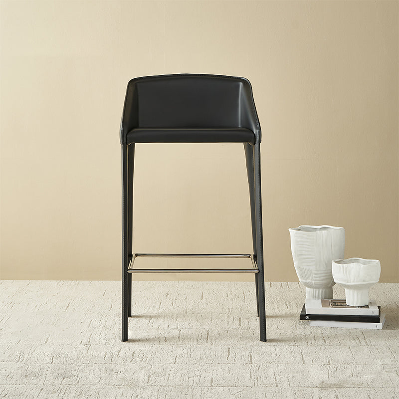 Industrial Indoor Armless Backless Bar Stool with Metal Legs