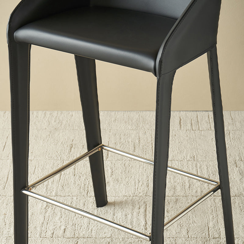 Industrial Indoor Armless Backless Bar Stool with Metal Legs