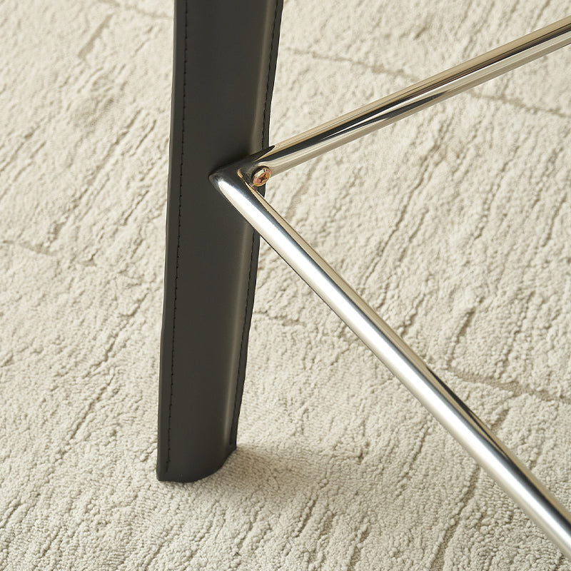 Industrial Indoor Armless Backless Bar Stool with Metal Legs