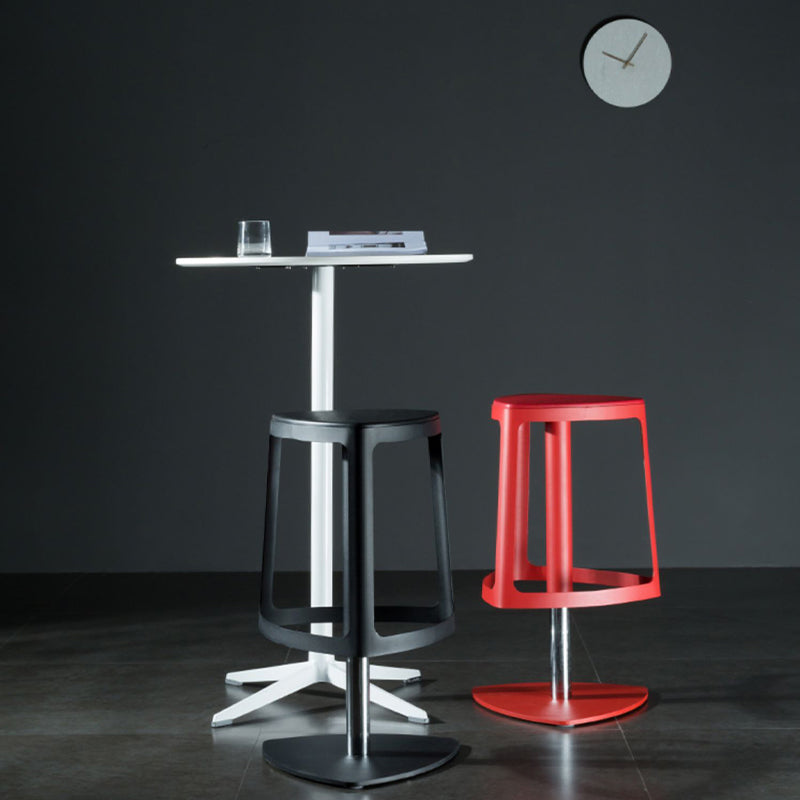 Contemporary Indoor Armless Backless Bar Stool with Metal Legs