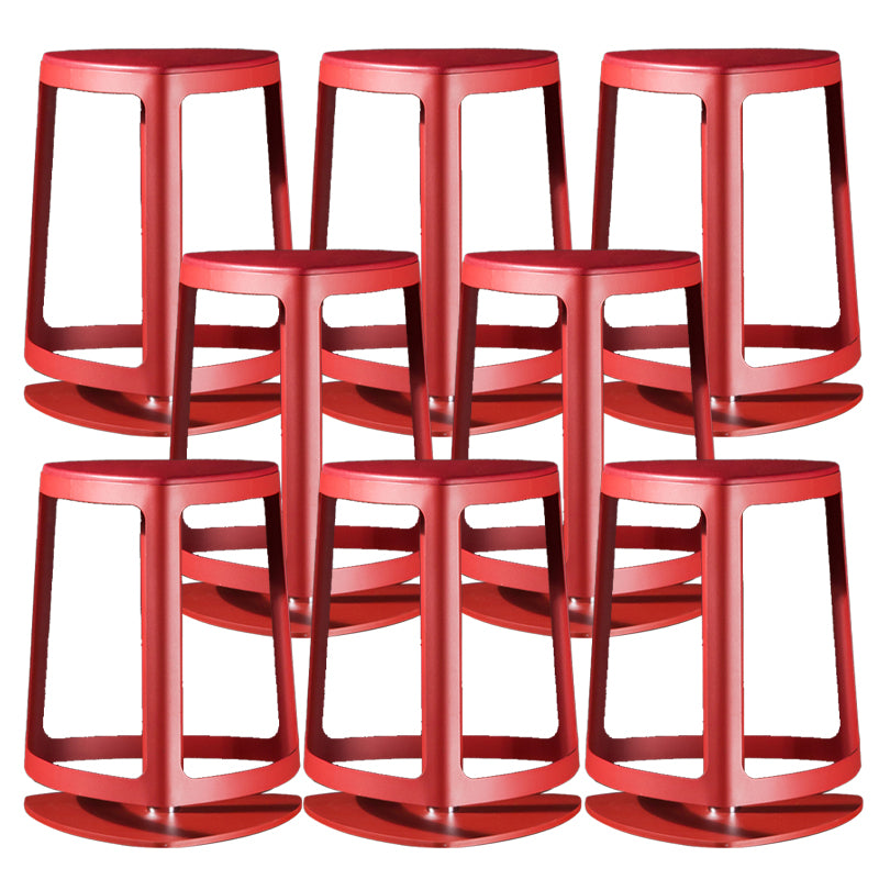 Contemporary Indoor Armless Backless Bar Stool with Metal Legs