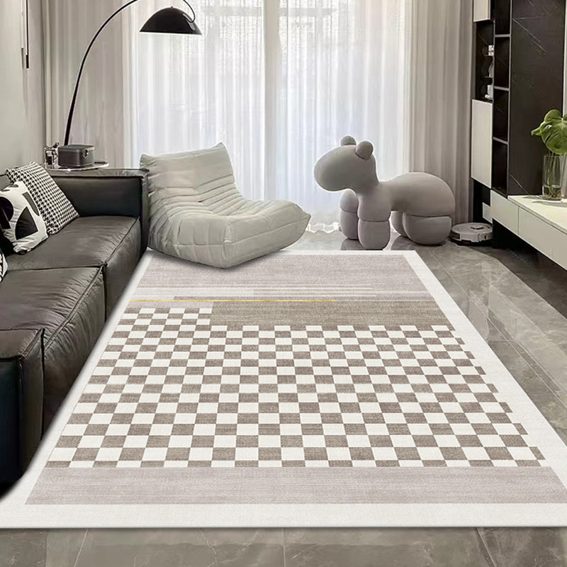 Contemporary Polyster Banded Pattern Bedroom Rectangle Stain Resistant Area Carpet