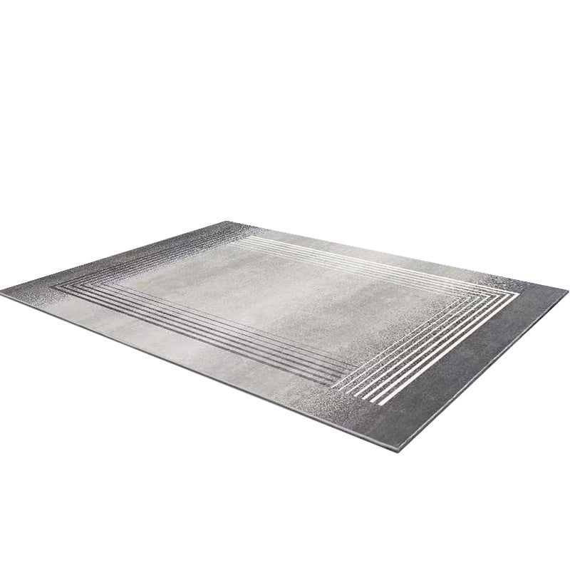 Antique Rectangle Abstract Printed Polyster Non-Slip Backing Indoor Rug