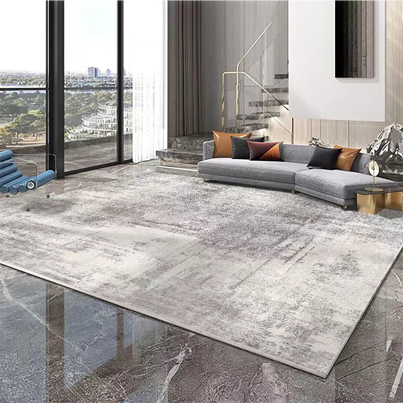 Antique Rectangle Abstract Printed Polyster Non-Slip Backing Indoor Rug