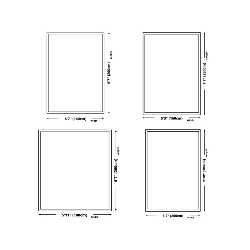 Contemporary Abstract Printed Bedroom Stain Resistant Rectangle Polyster Indoor Rug