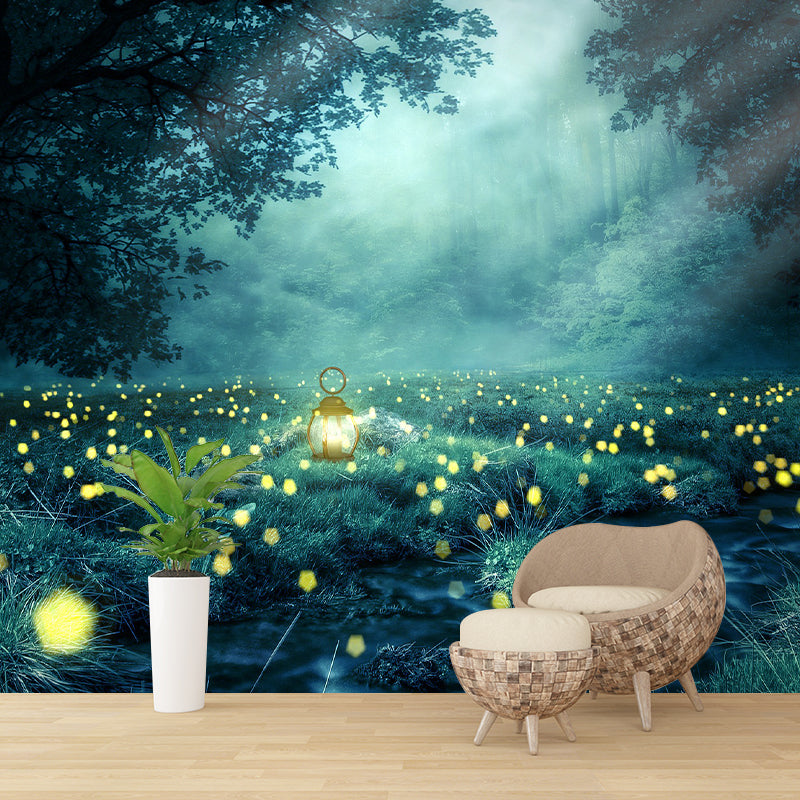 Magic Forest Pattern Wall Mural Moistureproof for Living Room and Bedroom Decoration