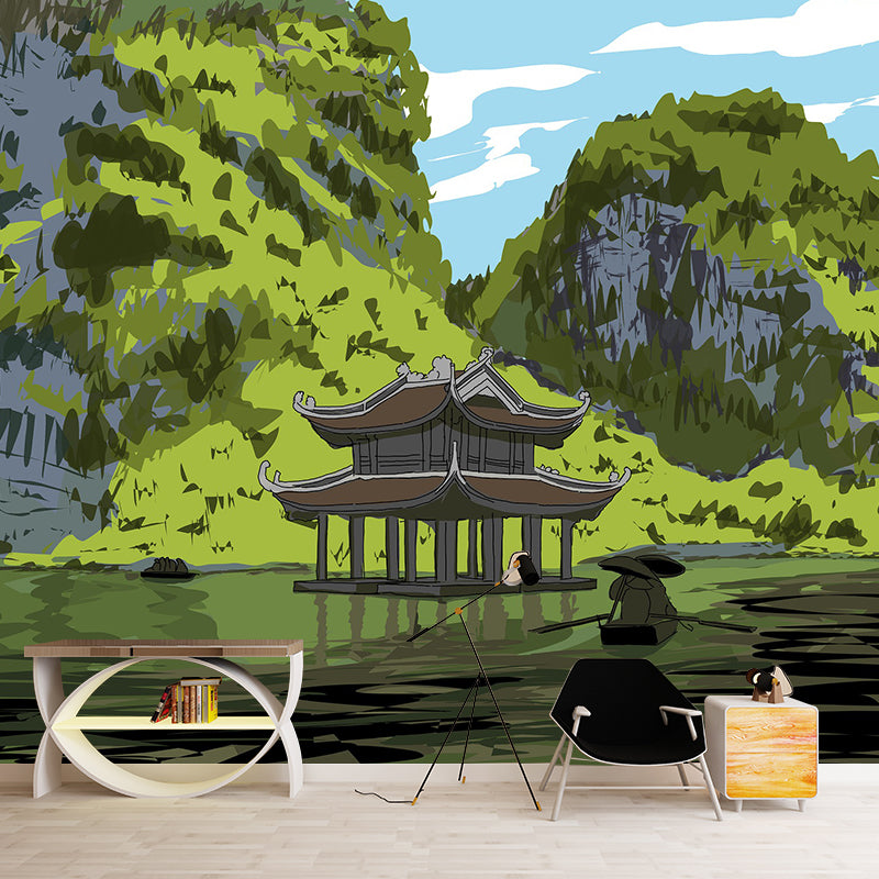 Magic Forest Pattern Wall Mural Moistureproof for Living Room and Bedroom Decoration