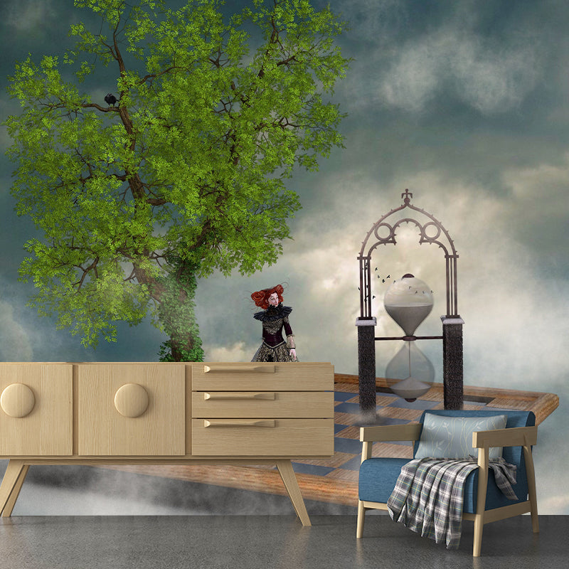 Magic Forest Pattern Wall Mural Moistureproof for Living Room and Bedroom Decoration