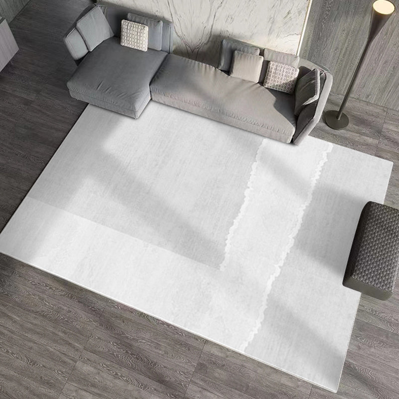 Contemporary Polyster Rectangle Striped Print Living Room Washable Indoor Rug