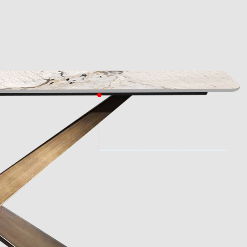 Glam Rectangle Sofa Console Table with Scratch Resistant Top for Hall