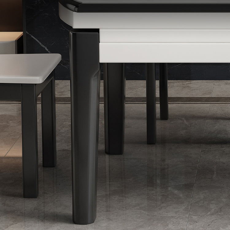 Modern Extendable Round Dining Table with Double Drop Leaf for Dining Room