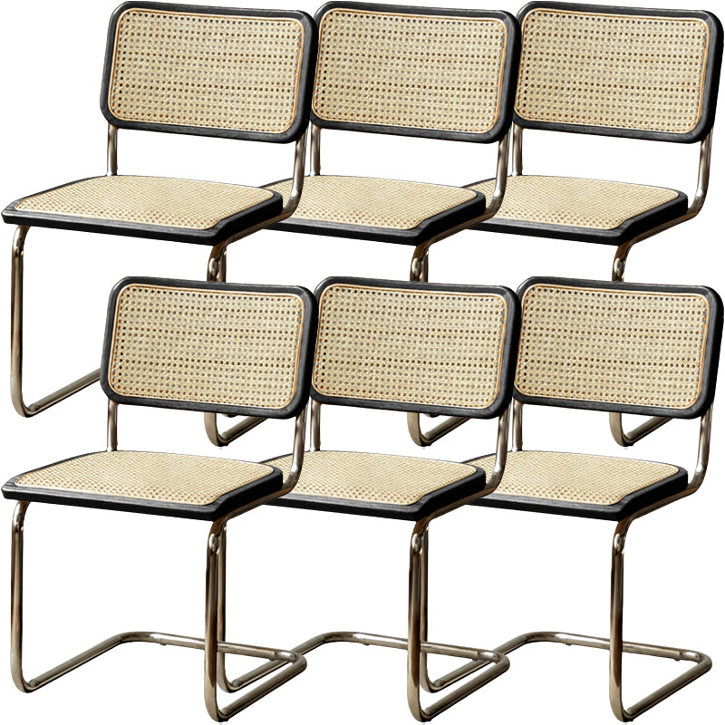Contemporary Style Open Back Metal Dining Chairs(Set of 1/2/4/6/8)