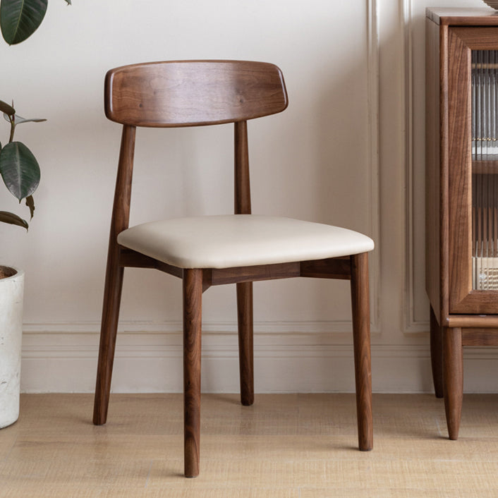 Modern Wood Open Back Armless Dining Chairs(Set of 1/2/4/6/8)