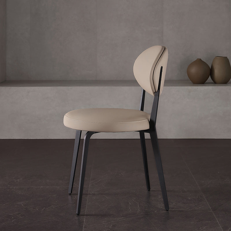 Industrial Upholstered Armless Indoor Open Back Dining Side Chair