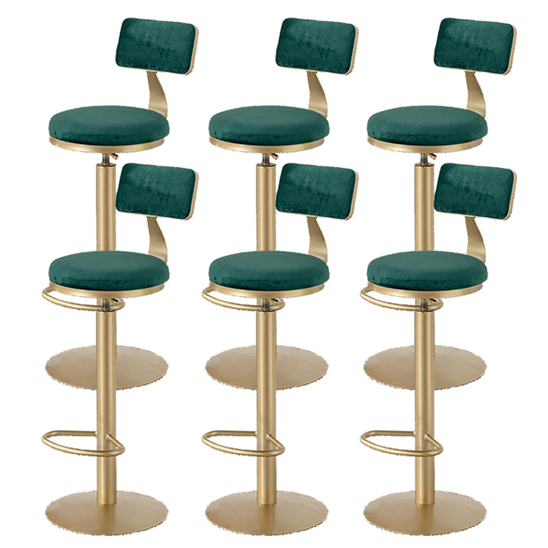 Glam Armless Counter Height Stools with Footrest for Restaurant