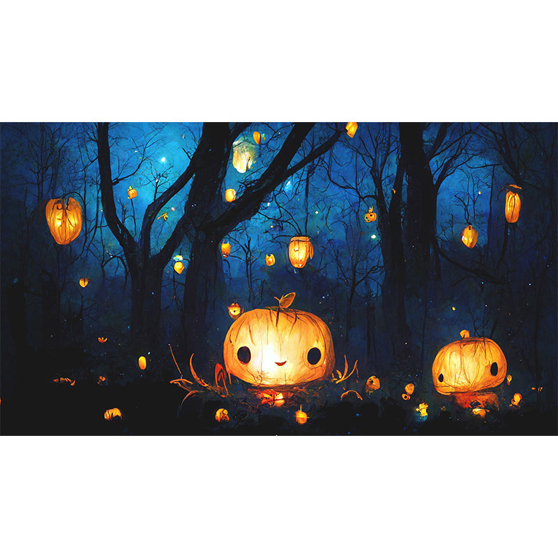 Halloween Pumpkin Pattern Mural Horizontal Version Moisture-proof for Wall Decoration