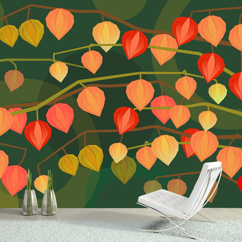 Abstract Flower Pattern Mural Horizontal Antifouling for Wall Decoration