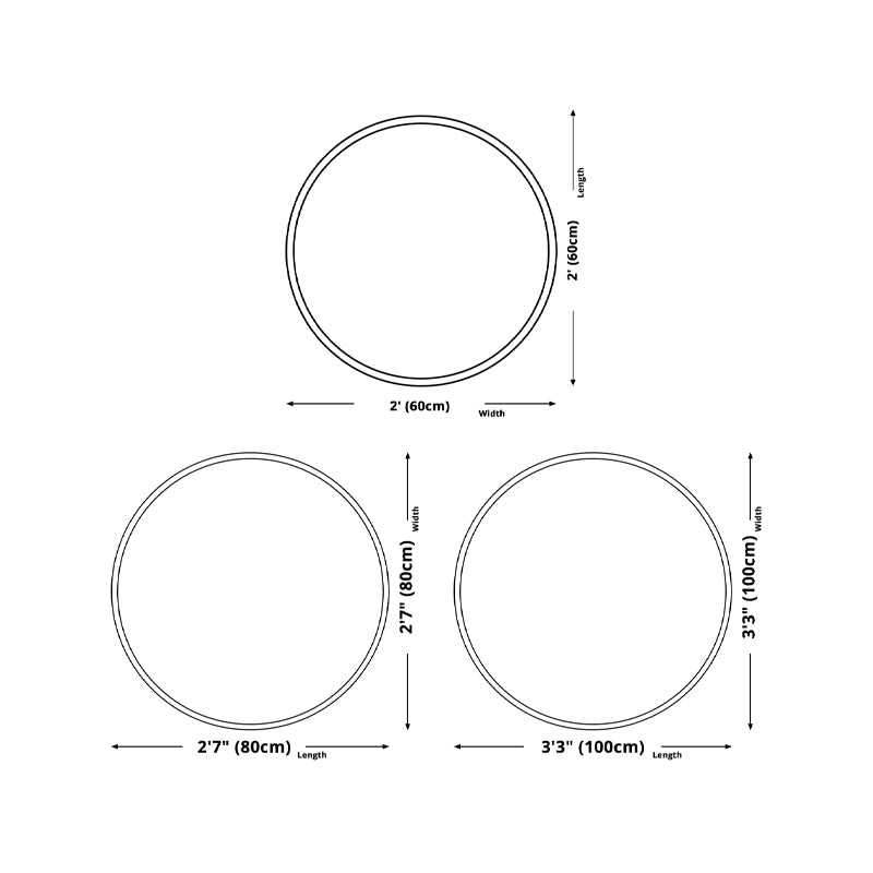 Abstract Print Pet Friendly Lambswool Modern Round Living Room Area Rug