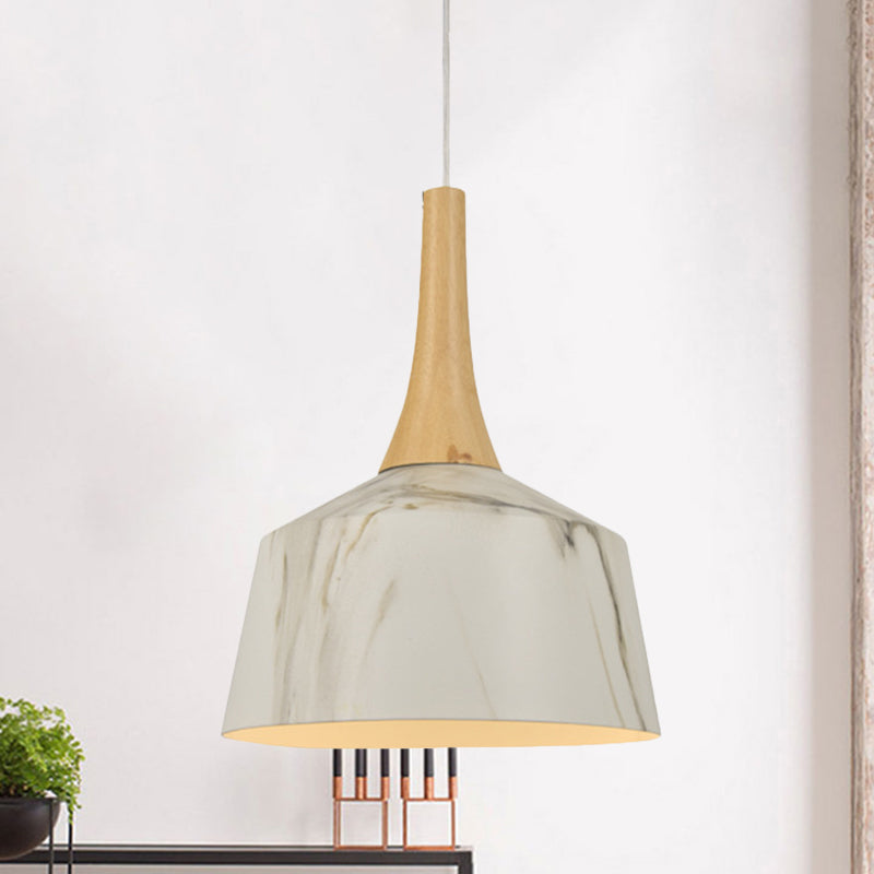 1 kit lampade a sospensione in alluminio bianco/rosso marrone/rosso marrone/rosso marrone/rosso con tappo in legno