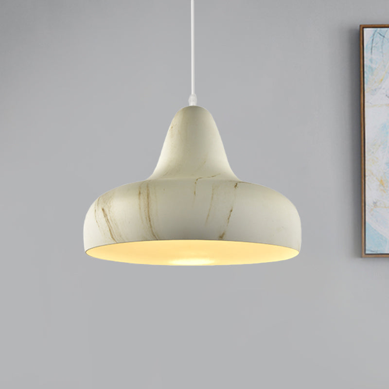 1 Lichthänge-Leuchten Lagerlager Zwiebel Aluminium-Drop-Anhänger in Weiß/Kaffee/Holz für Esszimmer