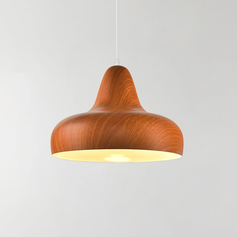 1 Lichthänge-Leuchten Lagerlager Zwiebel Aluminium-Drop-Anhänger in Weiß/Kaffee/Holz für Esszimmer