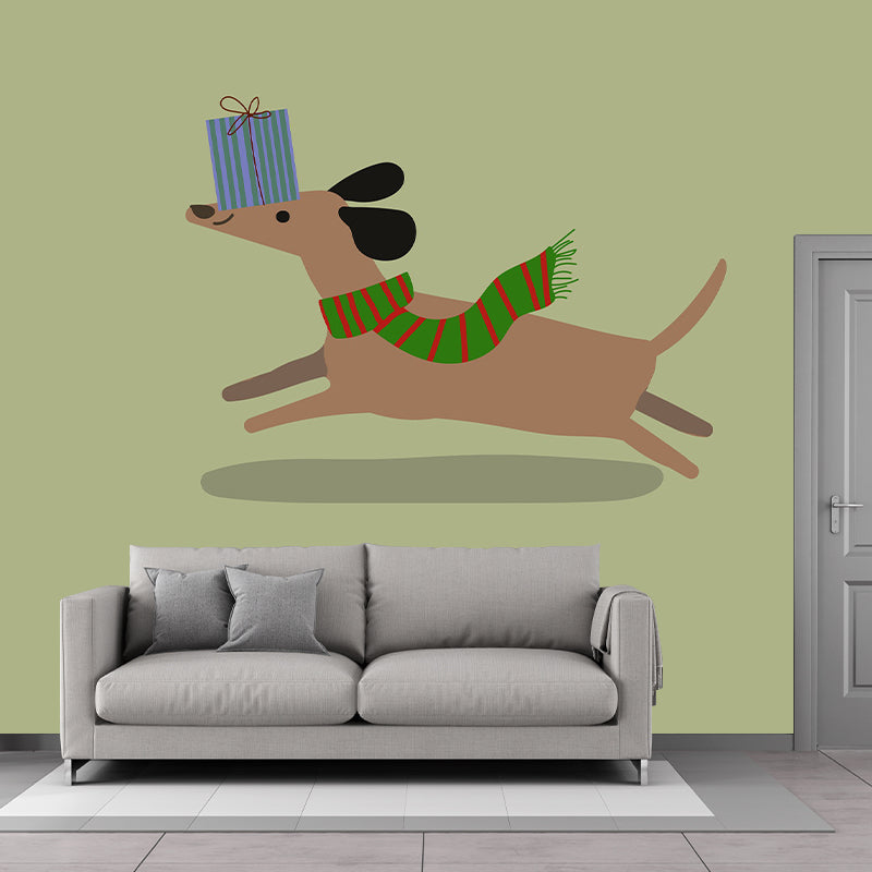 Animal Illustration Mural Horizontal Antifouling for Living Room Wall Decor