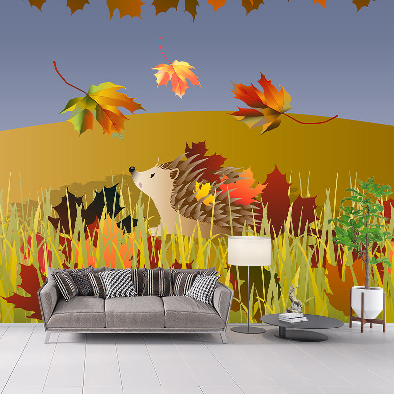 Animal Illustration Mural Horizontal Antifouling for Living Room Wall Decor