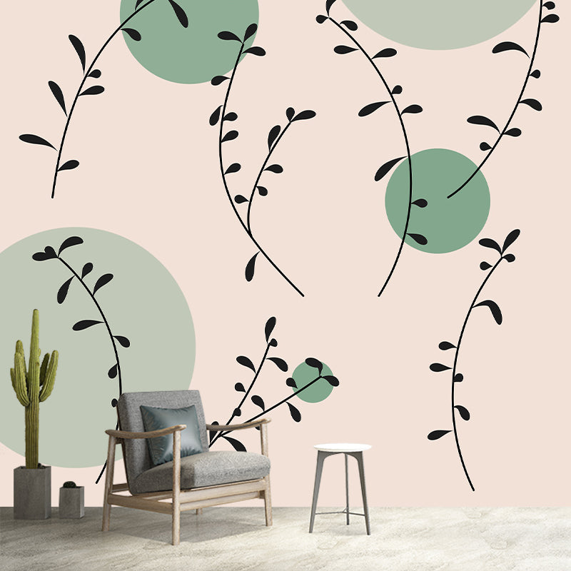 Simple Illustration Mural Moisture Prevention for Living Room Wall Decoration