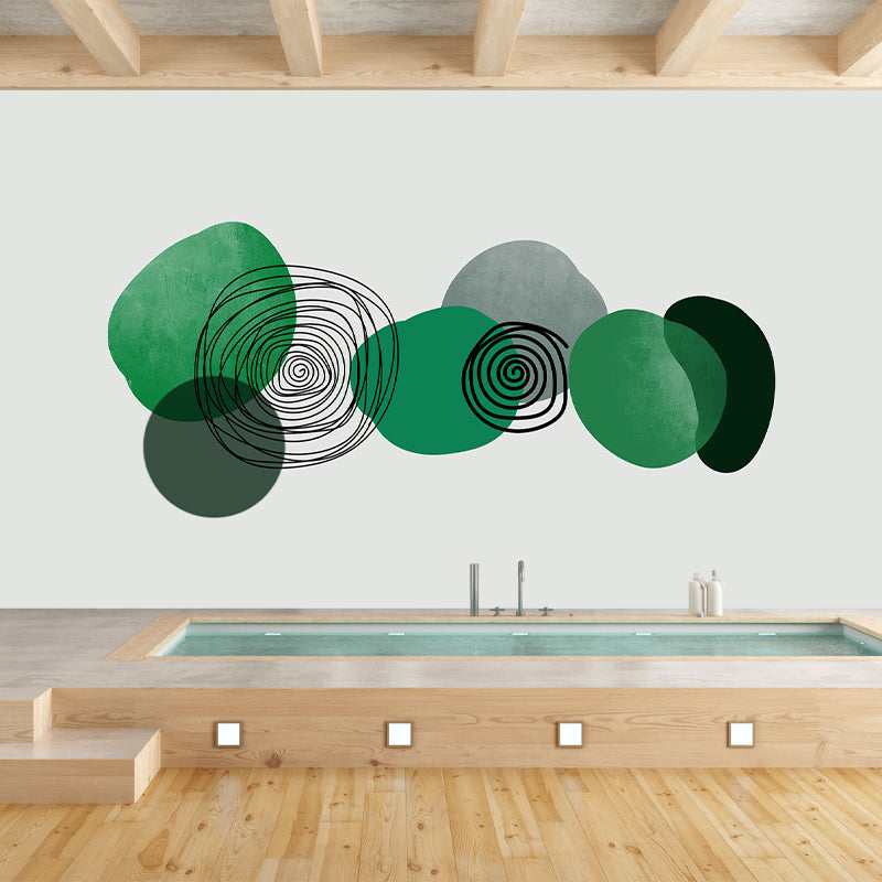 Simple Botanical Illustration Mural Moisture Resistant for Wall Decoration