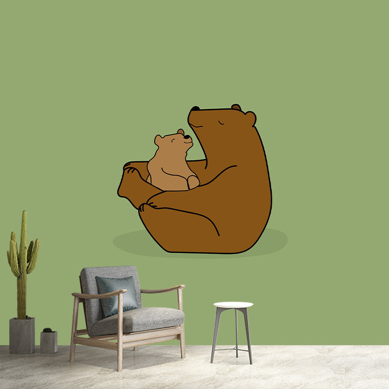 Simple Animal Illustration Mural Moisture Resistant for Wall Decoration