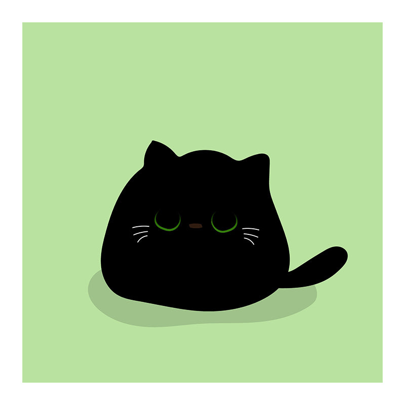 Simple Cat Illustration Mural Moistureproof for Living Room Wall Decoration