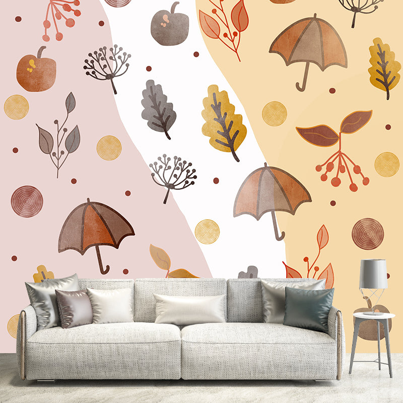 Botanical Illustration Mural Moisture Resistant for Living Room and Room Wall Decoration
