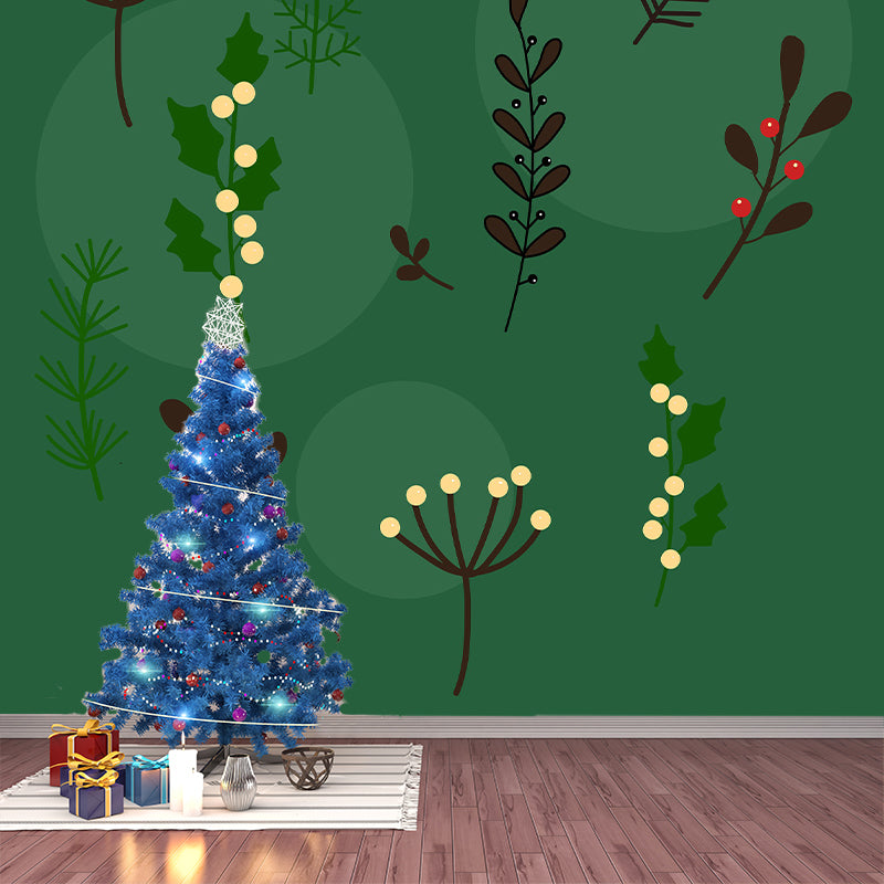 Botanical Illustration Mural Moisture Resistant for Living Room and Room Wall Decoration