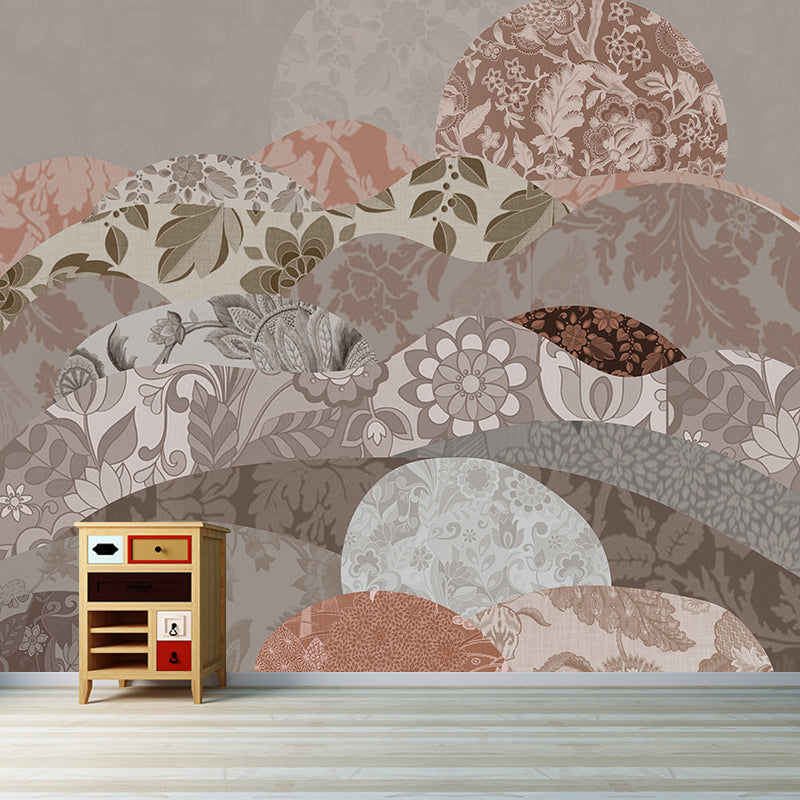 Abstract Mountain Illustration Mural Moisture Resistant for Living Room and Room Wall Decor