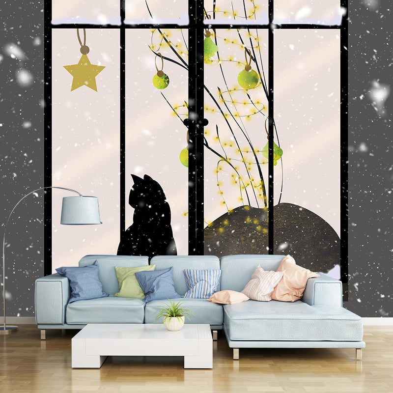 Abstract Animal Illustration Mural Moisture Resistant for Living Room and Room Wall Decor