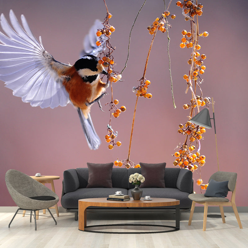 Creative Forest Bird Photography Mural Moistureproof for Living Room and Bedroom Wall Decor