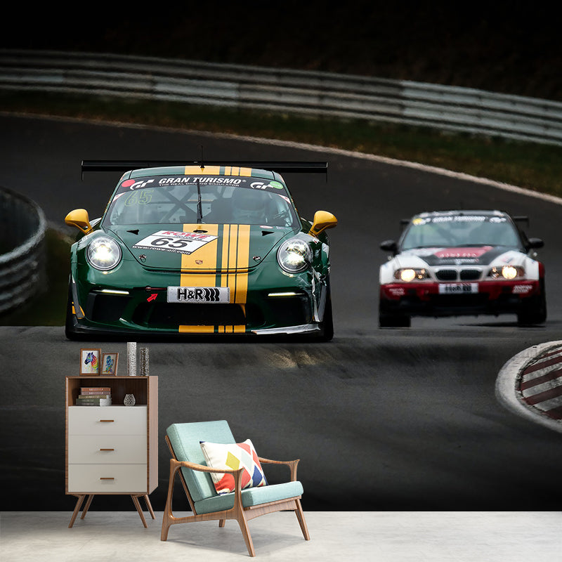 Creative Car Photography Mural Stain Resistant for Living Room and Bedroom Wall Decor