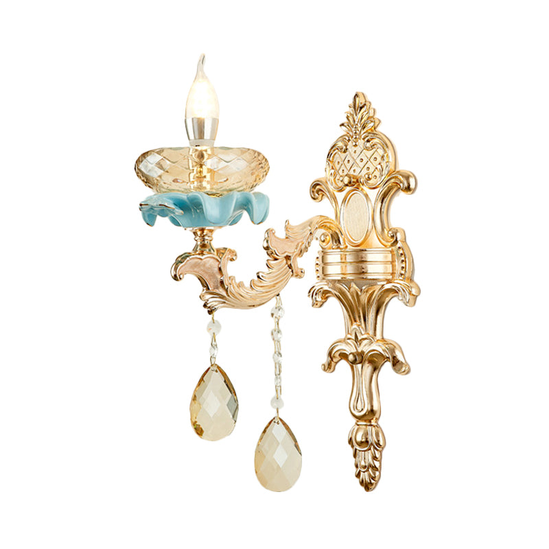 Laut de support mural de chandelier antiquée 1/2 LIGHT K9 CRISTAL GNECE LIGHT DIMINATE