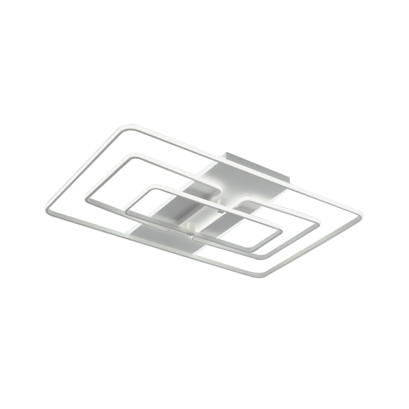 Marco rectangular incrustado modernista acrílica iluminación incorporada blanca / blanca y negra LED cálida / blanca