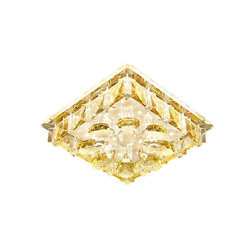 Ambre Crystal Flushmount Ceiling Lamp LED Lueur de lumière contemporaine pour escaliers dans une lumière chaude / blanche / multicColor